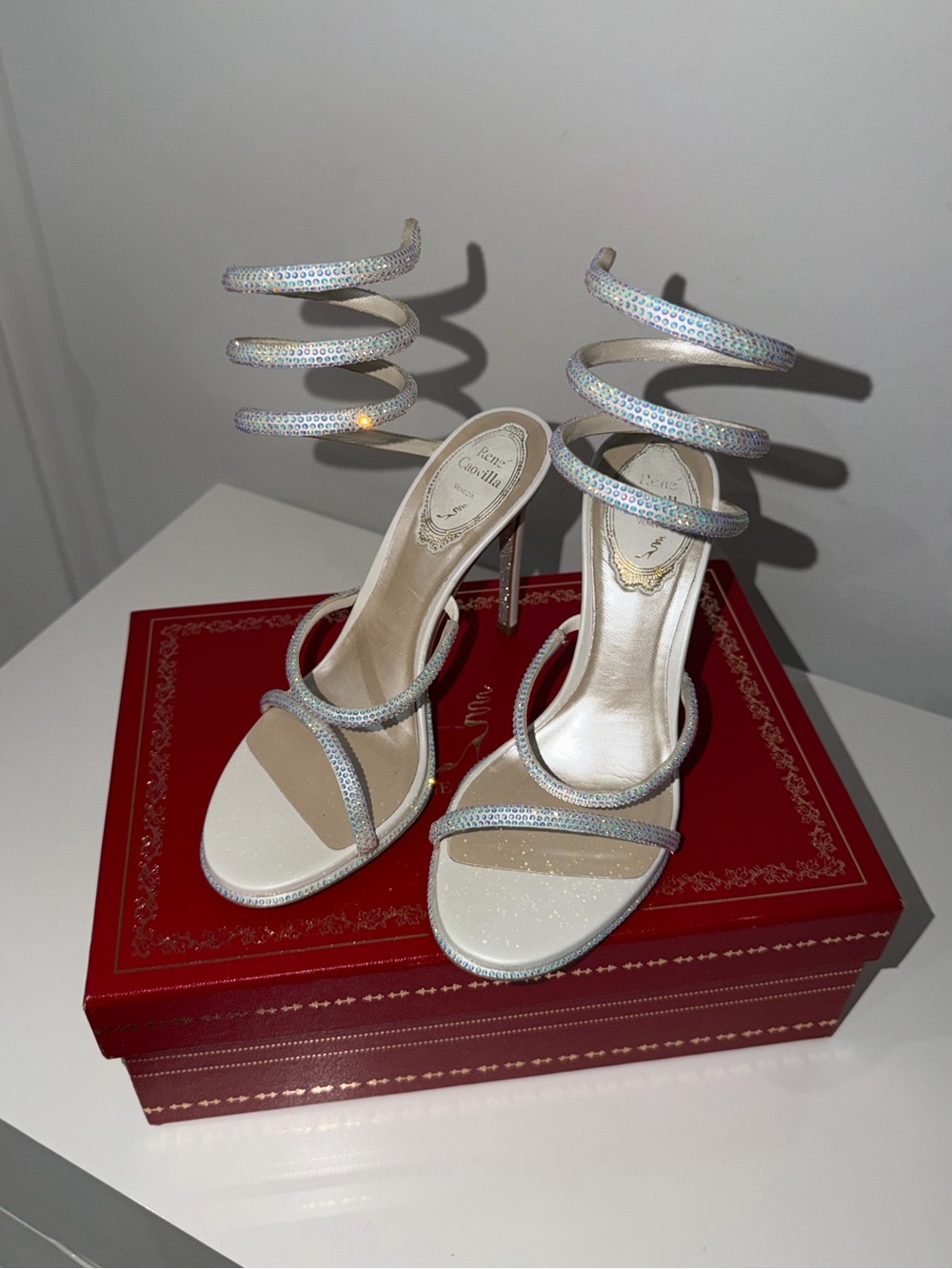 Rene Caovilla White Heels
